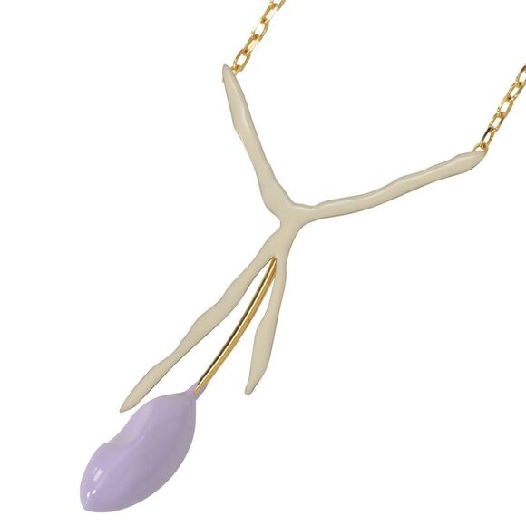 Marni Tulip Pendant Necklace in Gold Metal